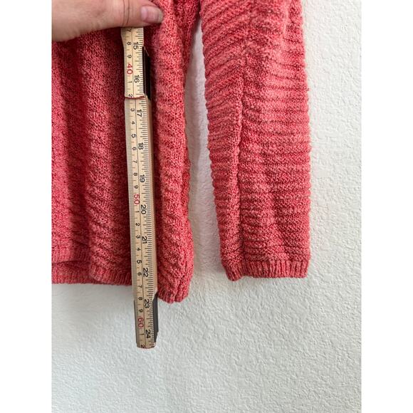 Women's Calvin Klein Pink Sweater Knitted V-Neck Casual Comfy Winter Small - Picture 5 of 10